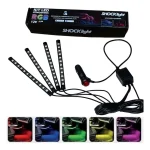 Irmãos Brant - FITA BARRA LED RGB ATMOSFERA SINCR SOUND CINOY 4X12 LEDS 12V C/ CONTROLE [L0638]